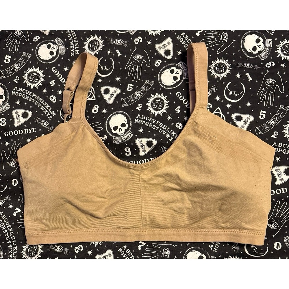 Felina Nude‎ Padded Seamless Microfiber Comfort Bralette, Large
